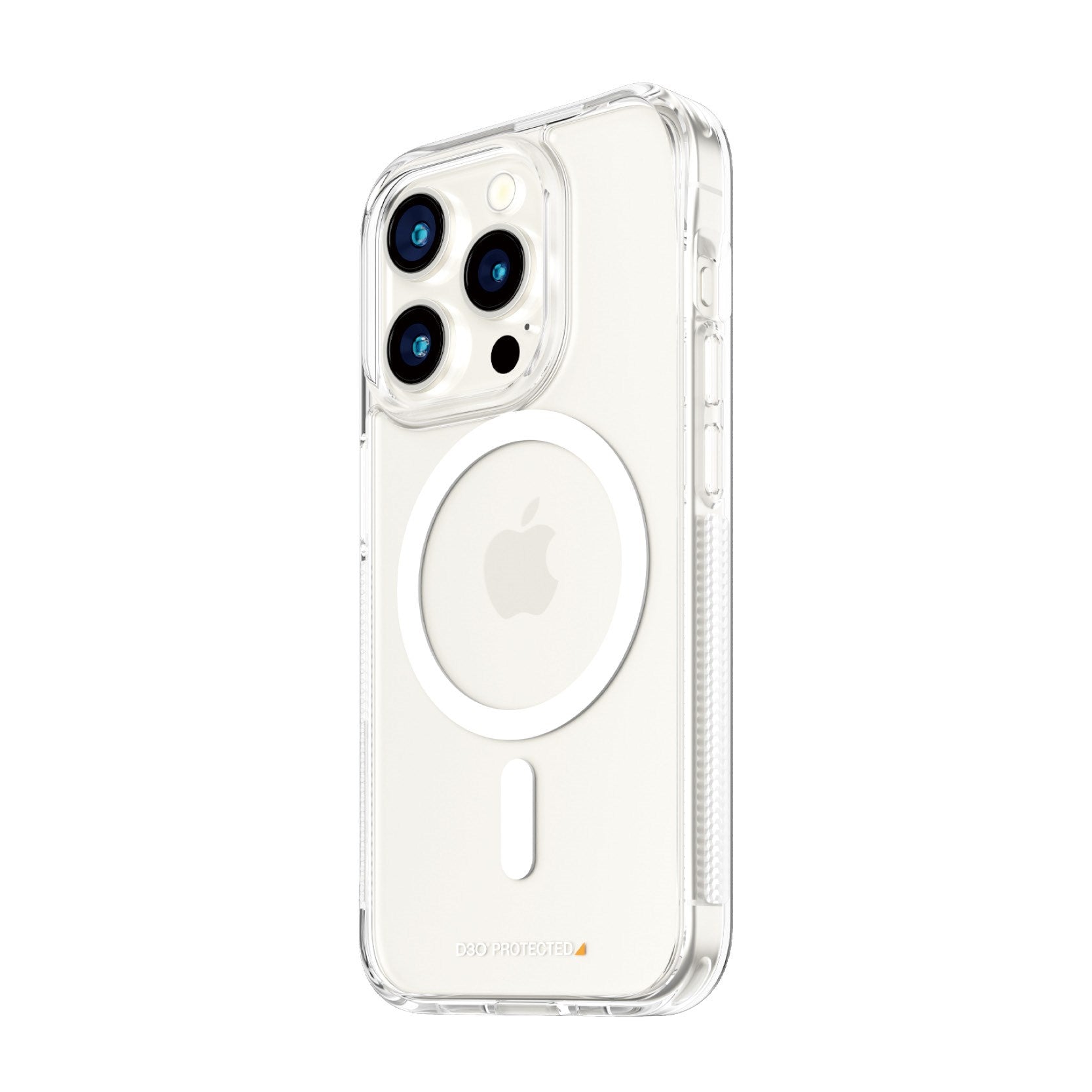 PanzerGlass® HardCase Transparent w. White MagSafe & D3O® iPhone 15 Pro